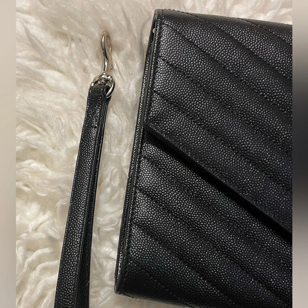 YSL Cassandre Grain Flap Wristlet - Picture 8 of 13